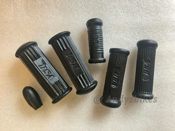 KICKSTART, GEARCHANGE & FOOTREST RUBBER KIT for BSA A50 / A65 (LOGO EMBOSSED)